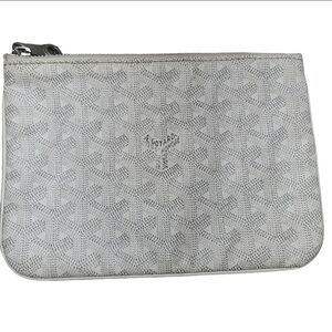Goyard Senat Mini  Daily Small Pouch Bag White euc